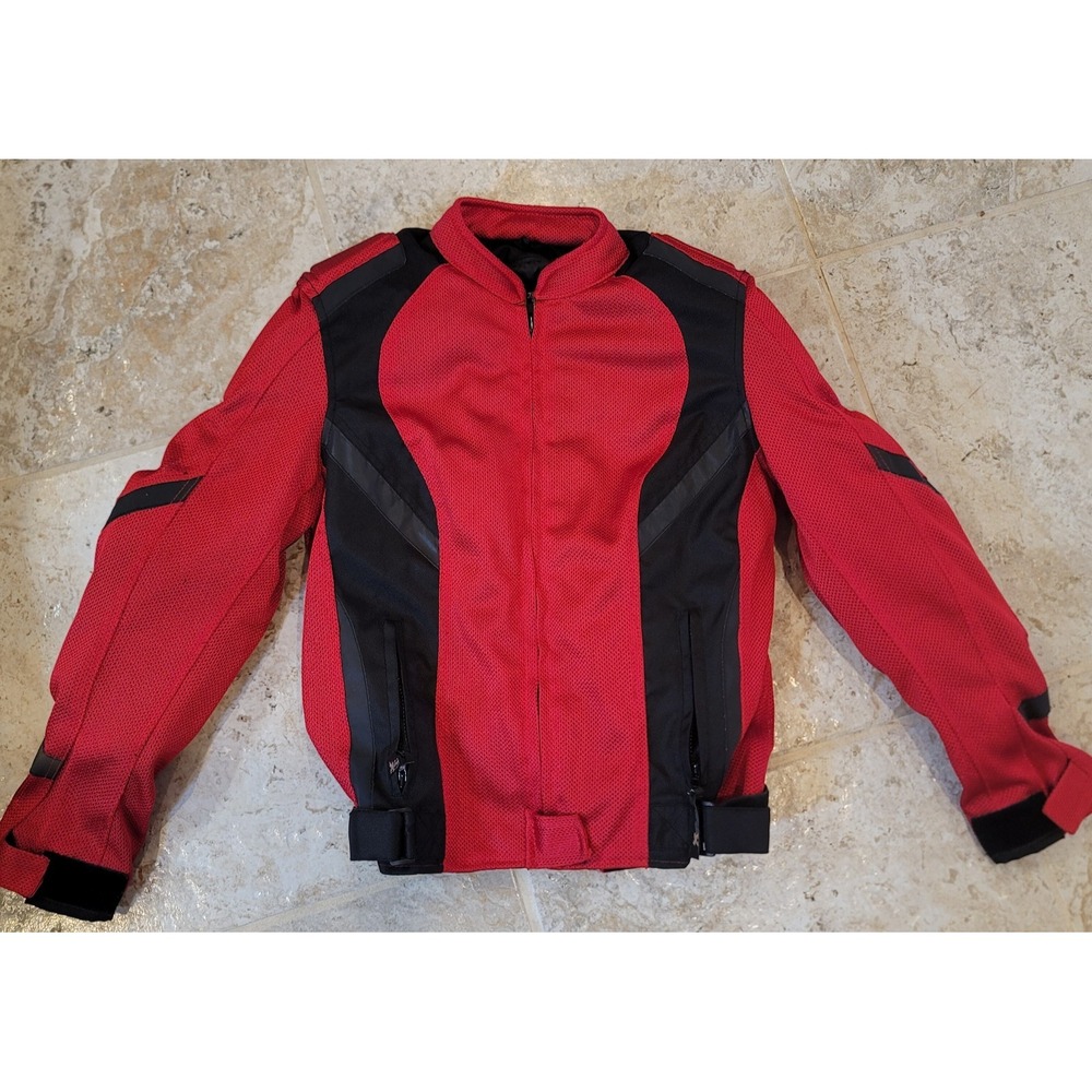 Xelement Advanced Motorcycle Gear Mesh Jacket w/liner Men Medium Red